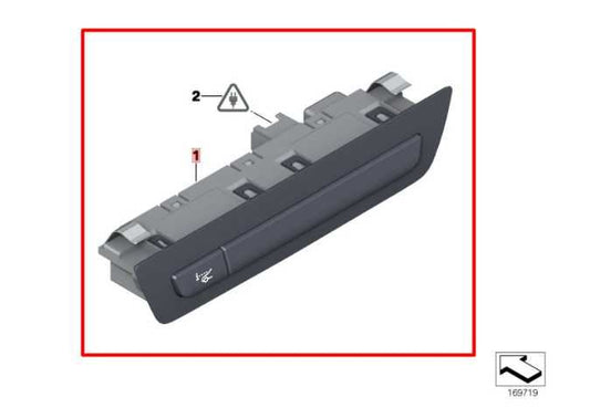 10-15 BMW 750i xDrive Dash LH Side Driver Heads Up Display Assist Control Switch - Alshned Auto Parts
