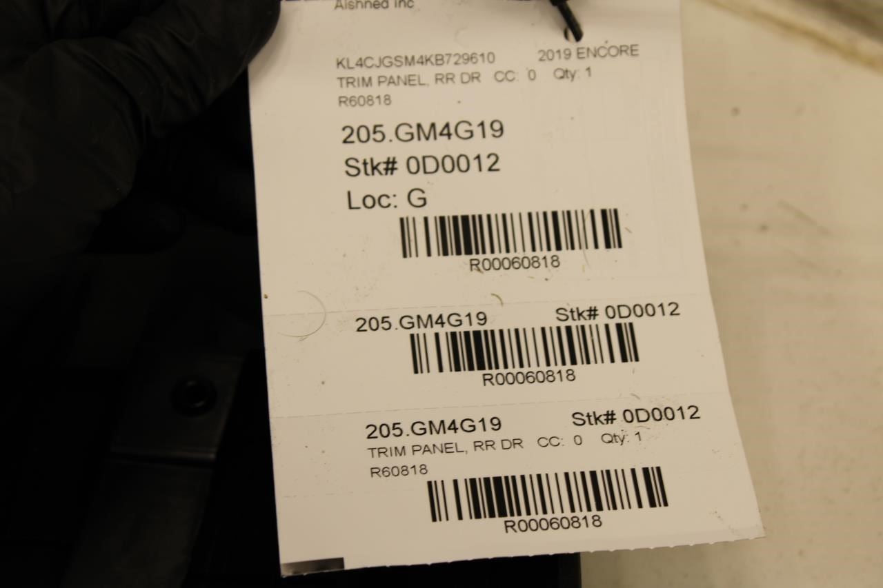 2017-2022 Buick Encore Rear Left Driver Side Door Trim Panel 42639536 OEM - Alshned Auto Parts