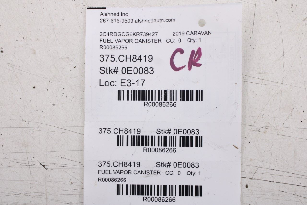 2008-2020 Dodge Grand Caravan SXT 3.6L Fuel Vapor Evaporator Emission Canister - Alshned Auto Parts