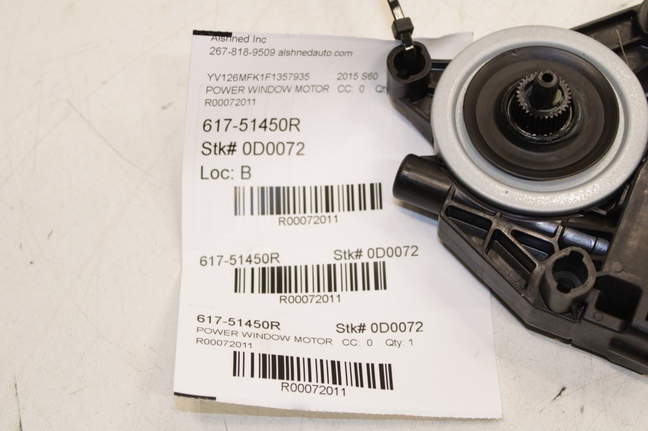 2015-2018 Volvo S60 T5 Premier Front Right Side Power Window Motor 31253062 OEM - Alshned Auto Parts
