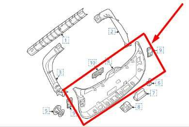14-20 Infiniti QX60 Liftgate Back Door Lower Cover Trim Panel 90901-3JA0A *ReaD* - Alshned Auto Parts