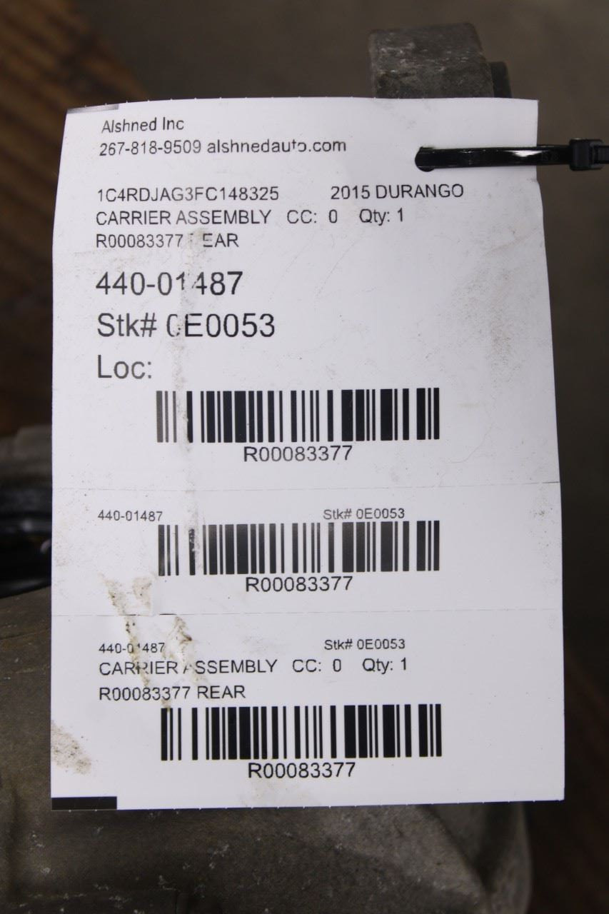 14-25 Dodge Durango SXT 3.6L AWD Rear Axle Differential Carrier 3.45 ratio 195mm12
