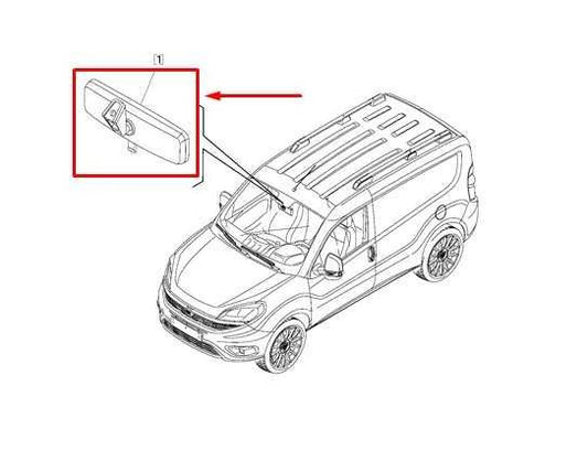 2015-2022 RAM Promaster City Inside Rear View Mirror 1ZR38JXWAA OEM - Alshned Auto Parts