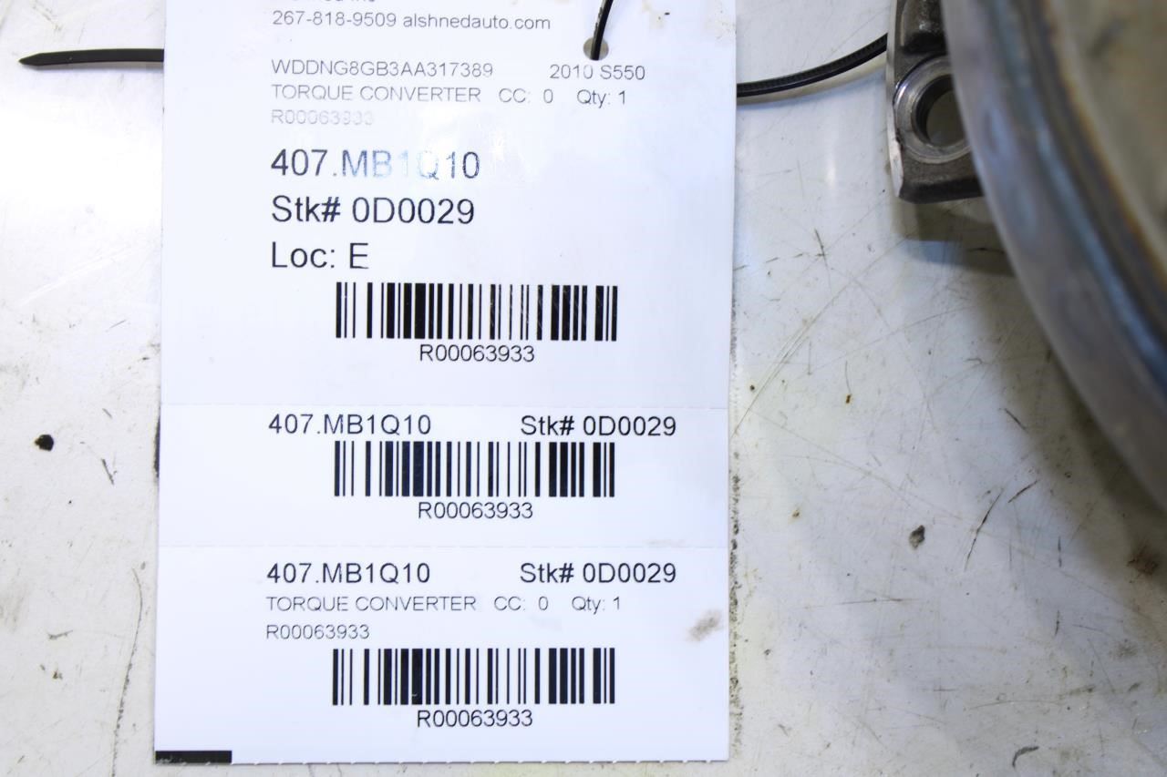 09-11 Mercedes-Benz S550 4Matic 5.5L Transmission Torque Converter 221-250-25-02 - Alshned Auto Parts