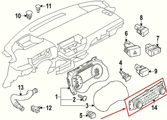 2019-25 Nissan Altima SL Dash AC Heater Temperature Climate Control 27500-6CA4A - Alshned Auto Parts