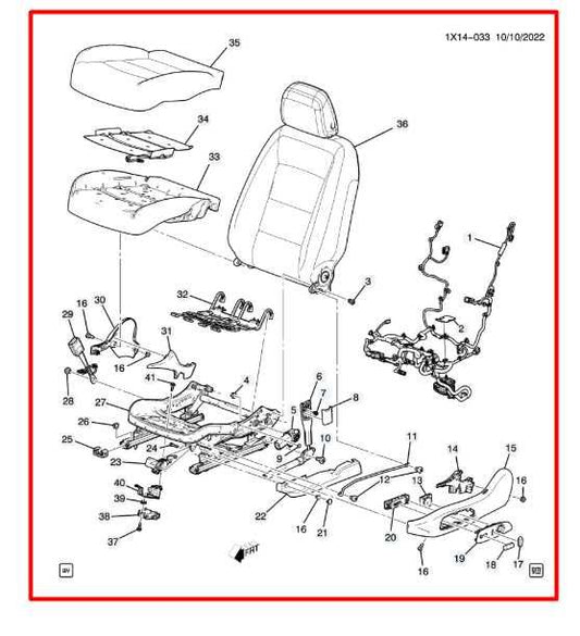 18-24 Chevrolet Equinox LT Front Left Side Seat Complete w/ Buckle 13525388 OEM - Alshned Auto Parts