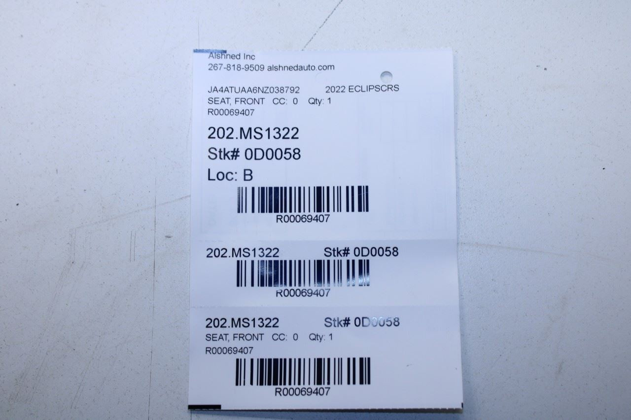 2018-25 Mitsubishi Eclipse Cross ES Front RH Side Seat Track Rail Trim Cover Set - Alshned Auto Parts