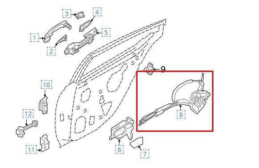 2018-2024 Nissan Altima SL Rear RH Side Door Lock Latch Actuator 82500-6CA0B OEM - Alshned Auto Parts