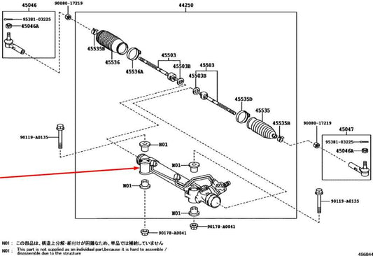 2016-2023 Toyota Tacoma SR5 Power Steering Gear Rack and Pinion 44250-04041 OEM - Alshned Auto Parts