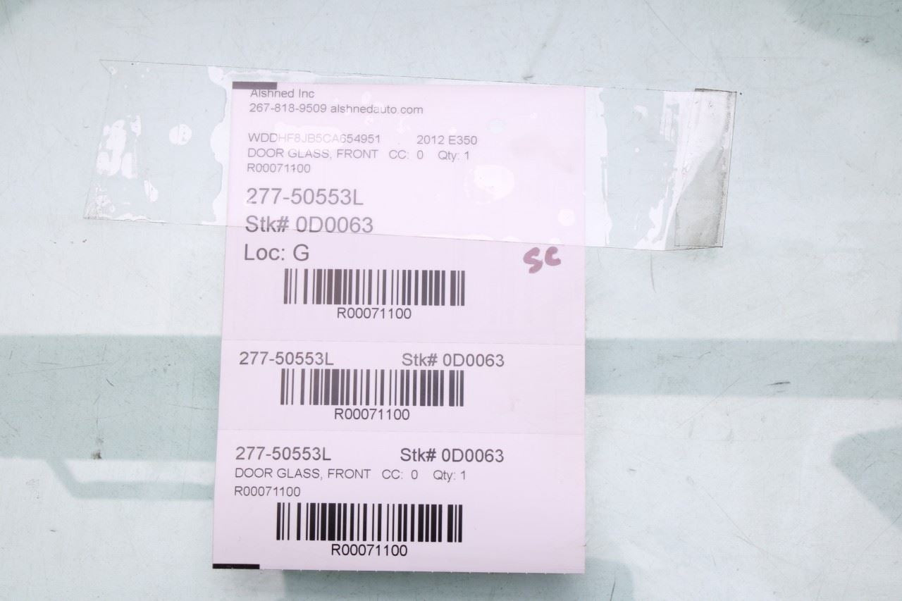2010-2016 Mercedes-Benz E350 Sport 4MATIC Front Left Driver Door Window Glass - Alshned Auto Parts