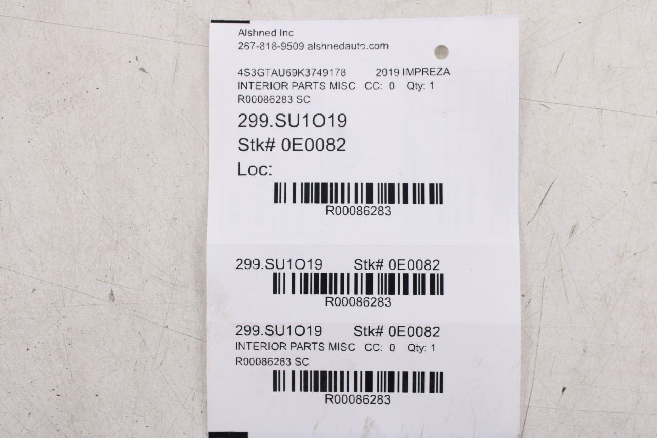 2017-21 Subaru Impreza 2.0I Limited Rear Trunk Sill Scuff Kick Plate Trim Panel18