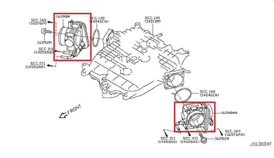 14-17 Infiniti QX50 3.7L Right and Left Fuel Injection Throttle Body 16119-JK20B - Alshned Auto Parts