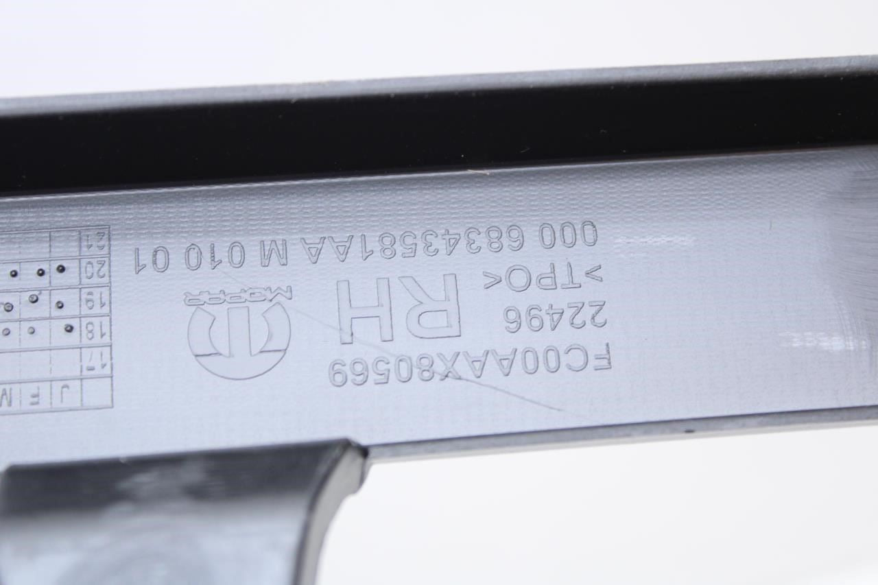 2019-2024 Ram 1500 Crew Cab Rear Right Door Upper Molding 68343581AA OEM - Alshned Auto Parts