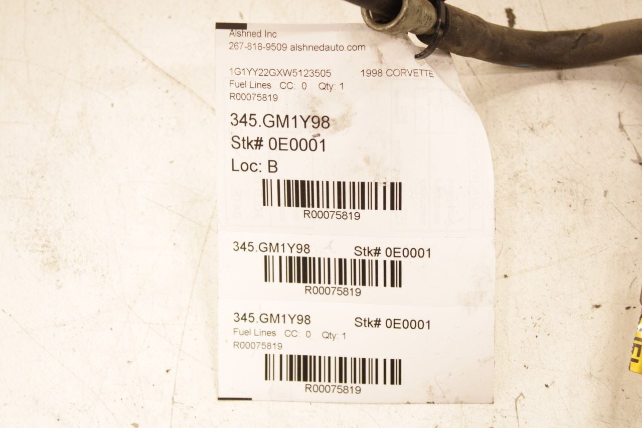 1997-1998 Chevrolet Corvette 5.7L Auxiliary Fuel Tank Return Feed Line Hose Set - Alshned Auto Parts