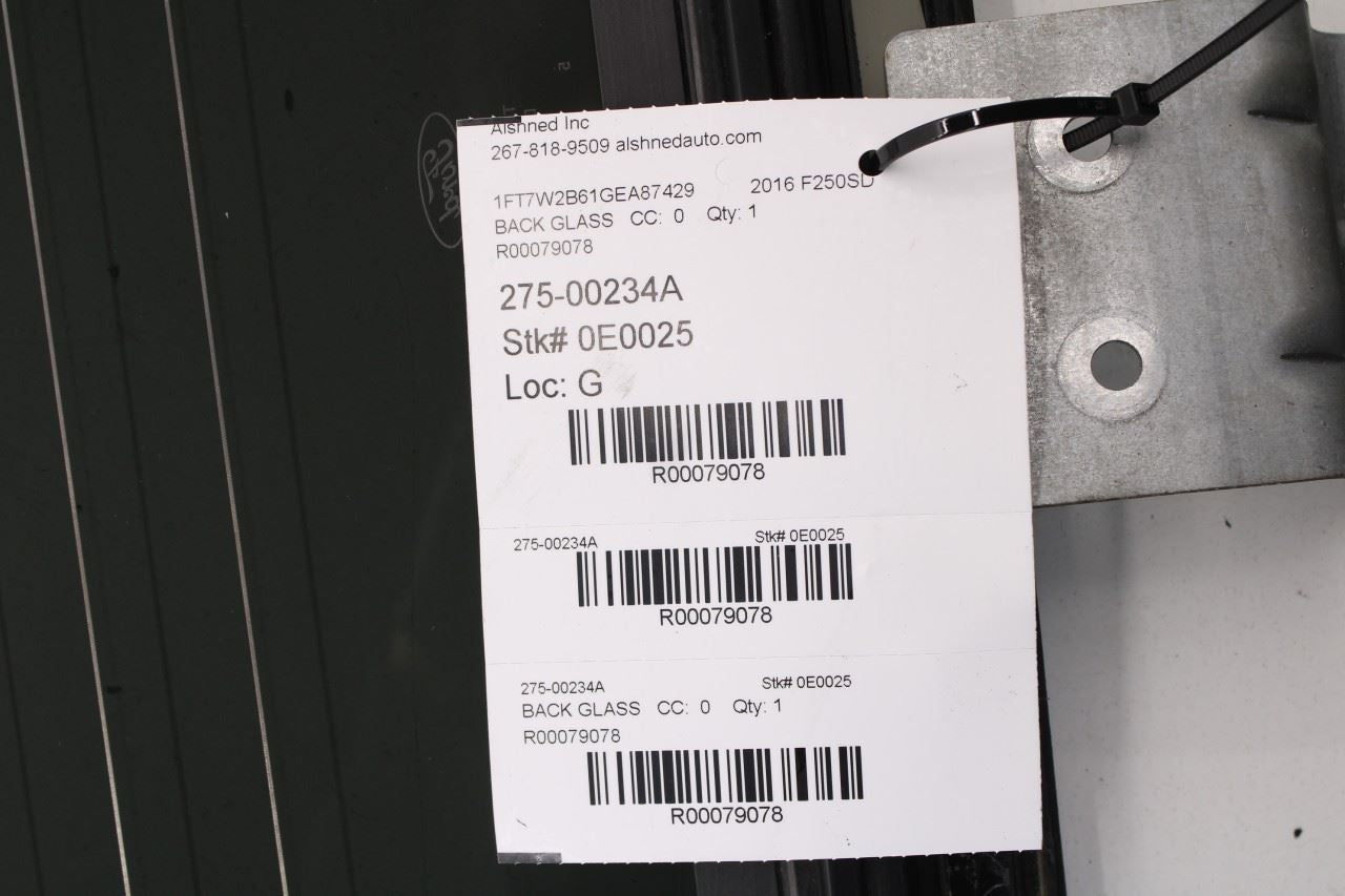 2011-16 Ford F-250 Lariat Rear Back Window Glass w/ Power Motor BC34-25422A12-CE - Alshned Auto Parts
