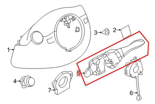 19-25 Infiniti QX50 Luxe 2.0L FWD Steering Column Light Turn Signal Wiper Switch - Alshned Auto Parts