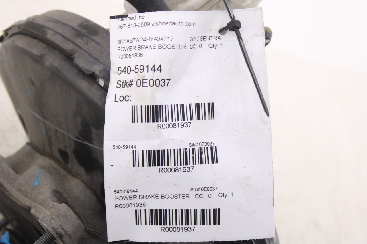 13-19 Nissan Sentra SV 1.8L Power Brake Booster w/ Master Cylinder w/ Reservoir8