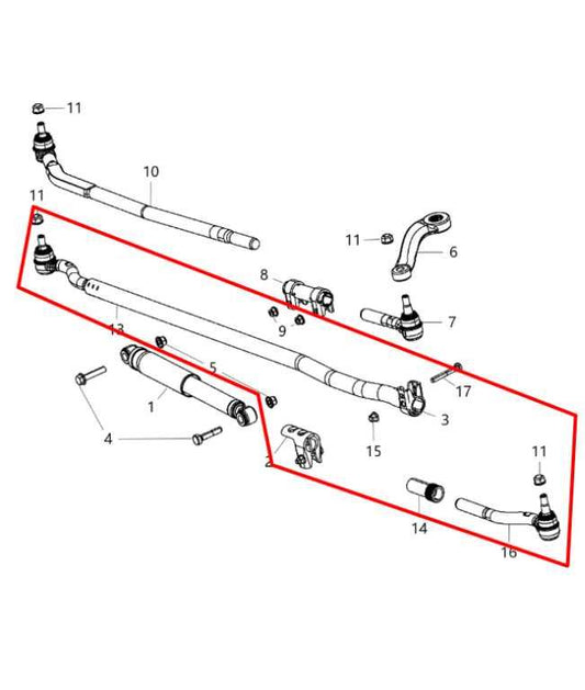 2007-2018 Jeep Wrangler Unlimited Sport 3.6L 4WD Outer Steering Linkage Tie Rod - Alshned Auto Parts