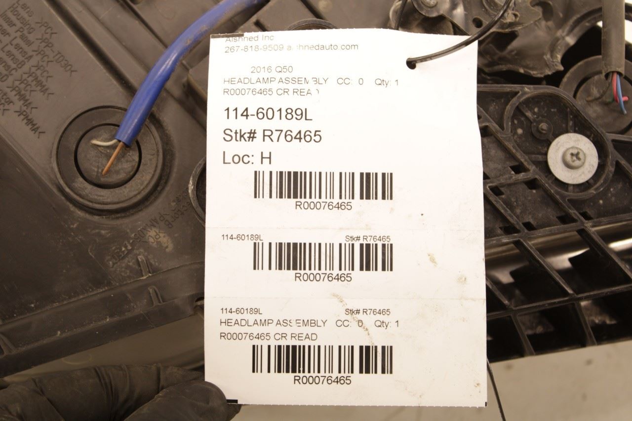 2015-18 Infiniti Q50 Front Driver Left LED Headlight Lamp 26060-4HB0B OEM *ReaD* - Alshned Auto Parts