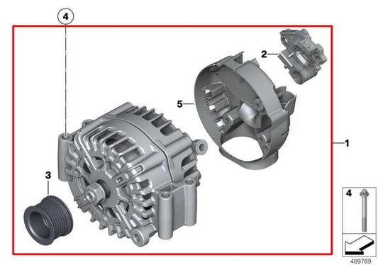 2013-15 BMW 750i xDrive 4.4L AWD Engine Alternator Generator 12-31-7-616-126 OEM - Alshned Auto Parts