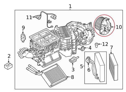 2011-18 Porsche Cayenne Platinum 3.6L Front HVAC Heater Blower Motor 95857234203 - Alshned Auto Parts