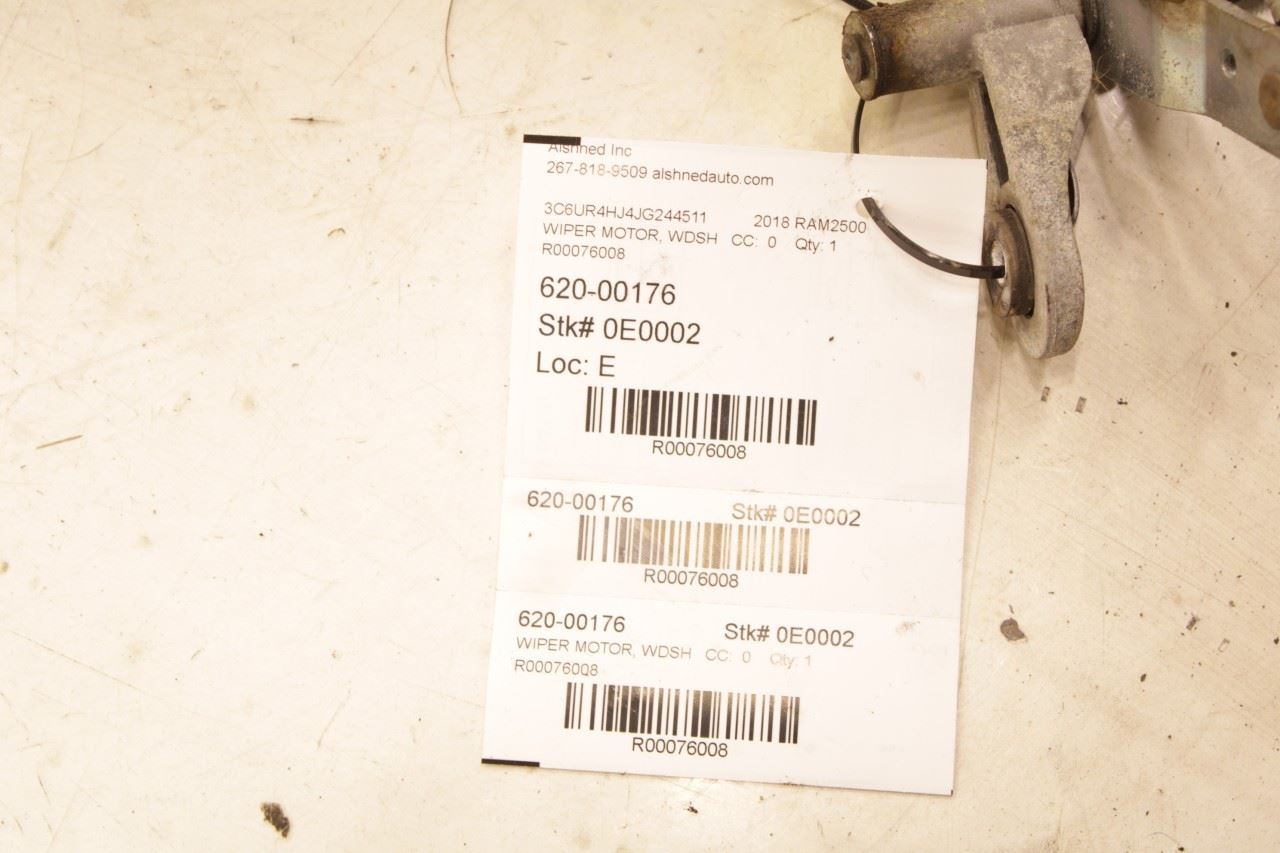 11-2023 RAM 2500 Tradesman Front Windshield Wiper Transmission Linkage w/ Motor - Alshned Auto Parts