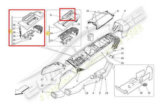 14-16 Maserati Ghibli S Q4 3.0L Center Console Shifter Bezel Trim w/ Cup Holder - Alshned Auto Parts