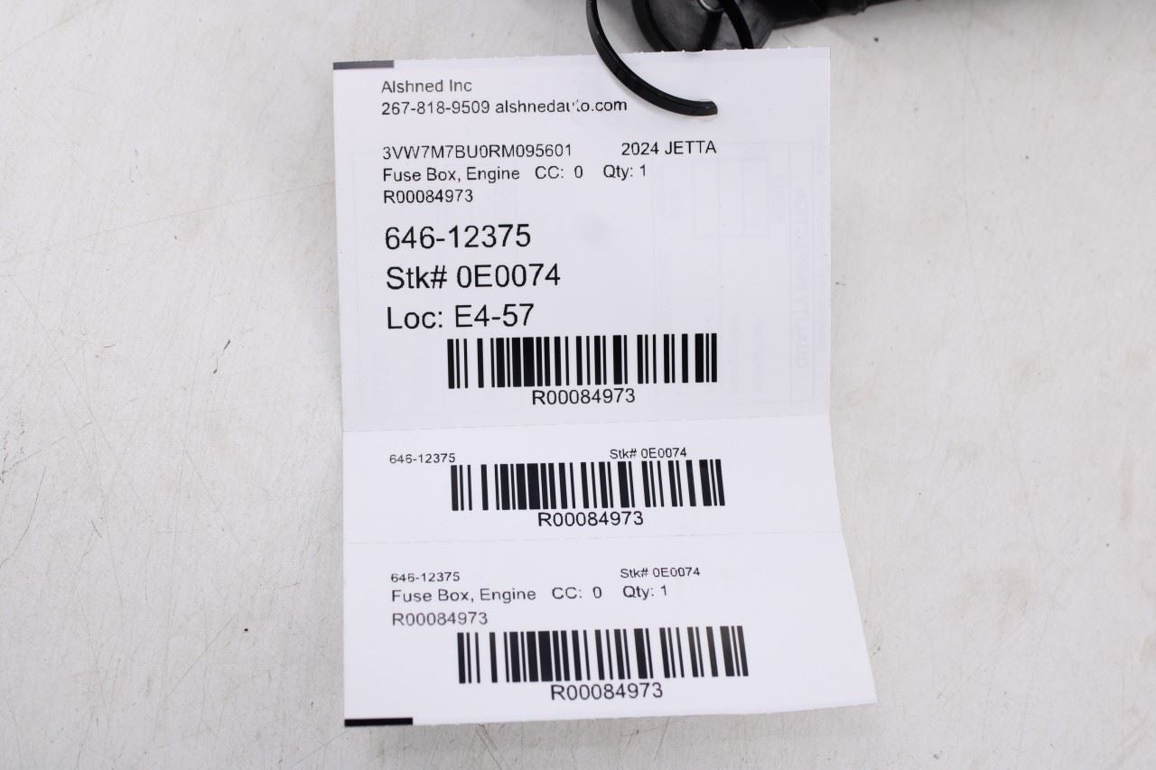 2019-25 Volkswagen Jetta SE 1.5L FWD Engine Bay Fuse Relay Box 5Q0-907-361-F OEM14