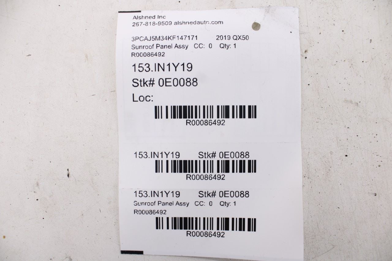 2019-25 Infiniti QX50 Essential Front Roof Sunroof Air Wind Deflector 912805NA0A - Alshned Auto Parts