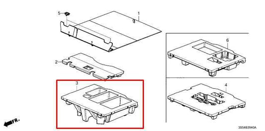 23-26 Acura Integra A-Spec Rear Cargo Tool Storage Tray Compartment Box *ReaD* - Alshned Auto Parts