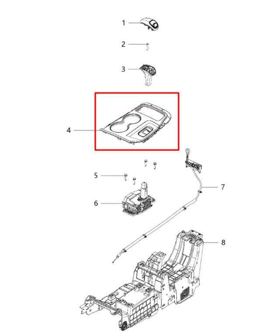 14-15 Jeep Grand Cherokee Console Shifter Trim w/ Transfer Case Control Switch - Alshned Auto Parts
