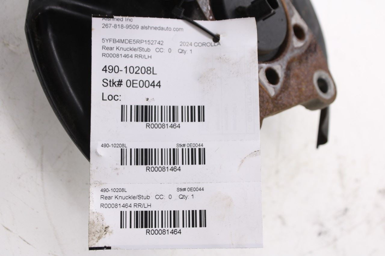 22-24 Toyota Corolla LE FWD Rear Left Side Bearing Hub w/ Disc Brake Dust Cover11