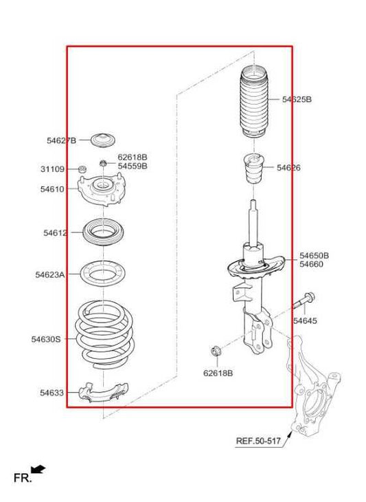 2016-2020 KIA Optima EX 2.4L FWD Front Right Passenger Side Shock Strut Absorber - Alshned Auto Parts