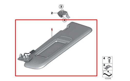 11-17 BMW X3 xDrive28i 2.0L Front RH and LH Side Sun Visor Set w/ Mirror *ReaD* - Alshned Auto Parts