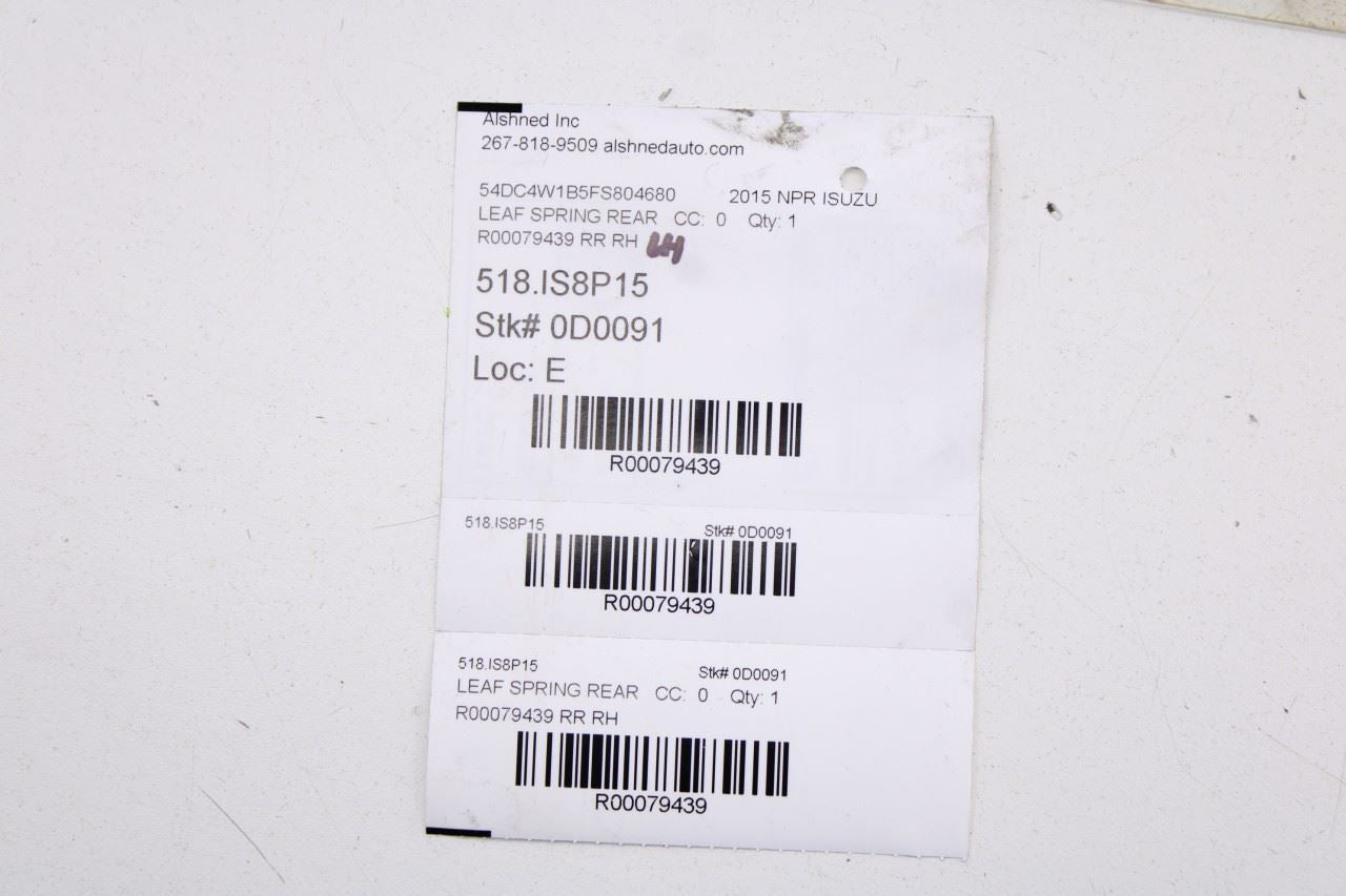 12-20 Isuzu NPR HD RWD Rear Right Left Side Leaf Spring U-Bolt Mounting Set of 4 - Alshned Auto Parts