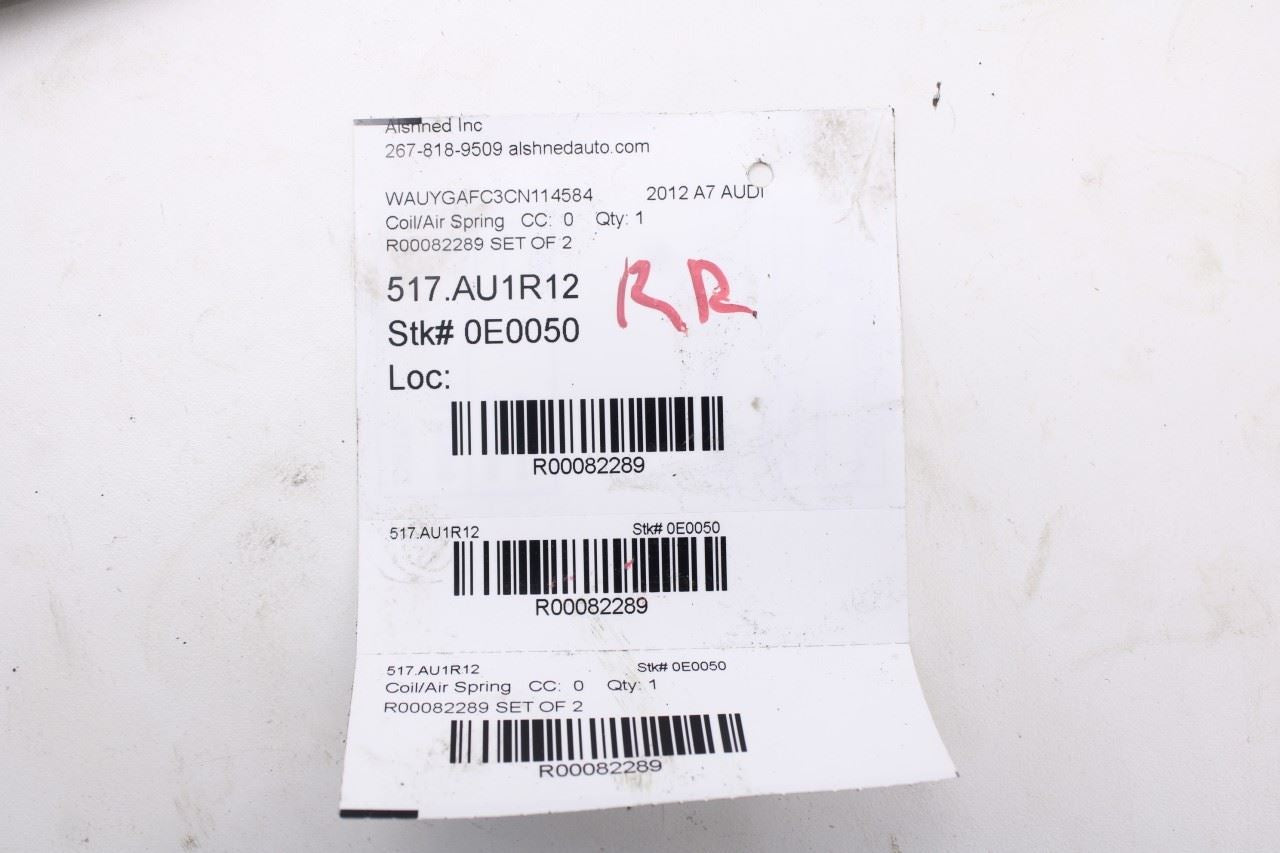 2012-18 Audi A7 Premium Rear Right and Left Side Coil Spring Set w/ Spring Plate20