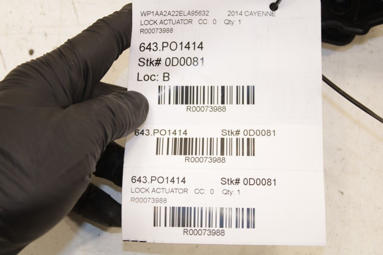 11-2018 Porsche Cayenne Platinum Front Right Door Lock Latch Actuator 8J1837016B - Alshned Auto Parts