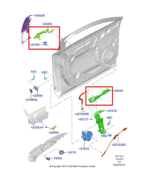 2017-20 Lincoln MKZ Reserve 2.0L AWD Front Driver Left Side Door Exterior Handle - Alshned Auto Parts