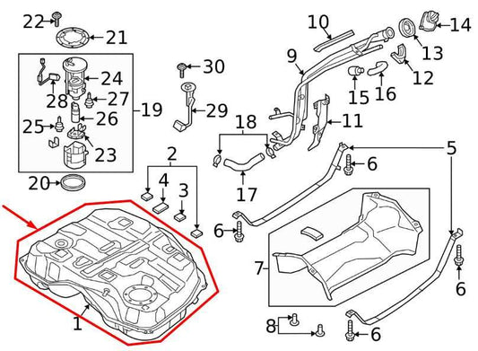 2016-2023 Mazda CX-9 Grand Touring 2.5L AWD Fuel Gas Tank 19.5 US Gallons *ReaD* - Alshned Auto Parts