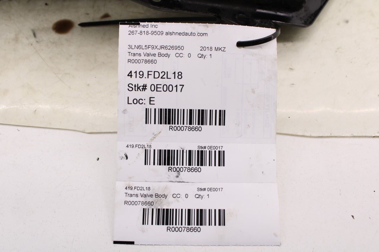 2017-2019 Lincoln MKZ Reserve 2.0L AWD 6-Speed Auto Transmission Valve Body 32K - Alshned Auto Parts