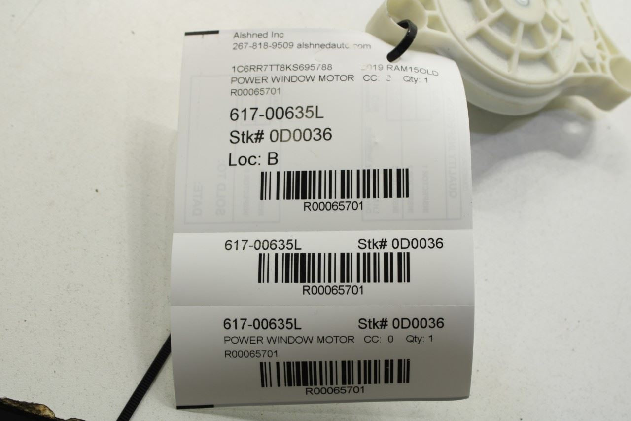 2009-2024 RAM 1500 Classic Crew Cab Rear Left Door Power Window Motor 68045135AB - Alshned Auto Parts