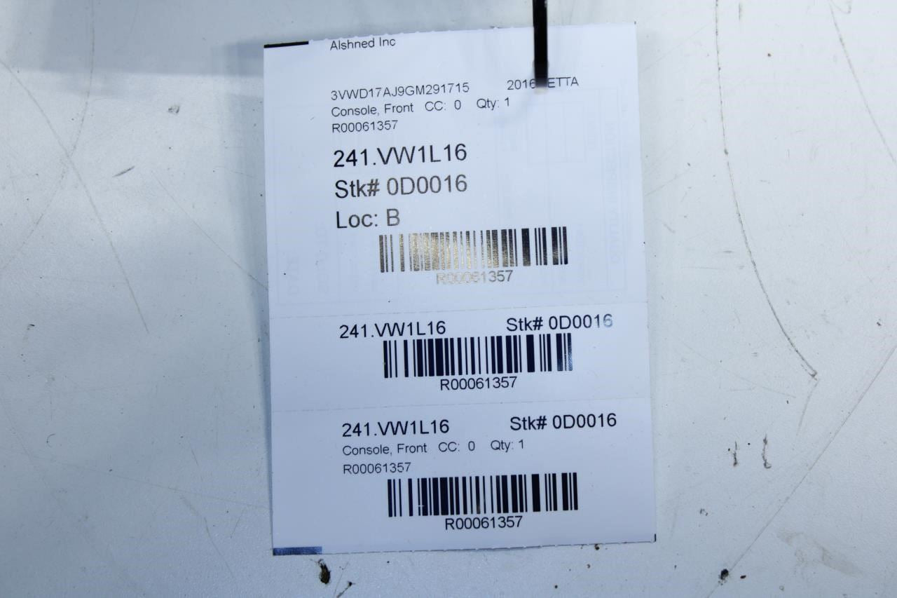 16-18 Volkswagen Jetta Front Console Storage Tray w/ Ignition Button 5C7857925C - Alshned Auto Parts