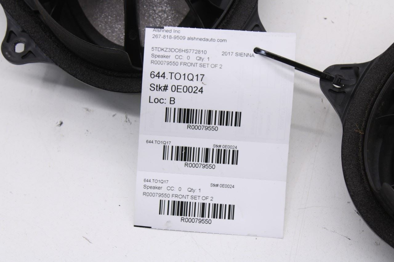 2011-20 Toyota Sienna LE Front Right and Left Door Audio Speaker 86160-AA420 OEM - Alshned Auto Parts