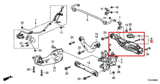 18-22 Honda Accord FWD Front LH Lower Control Arm Spring Perch 52355-TVA-A02 OEM - Alshned Auto Parts