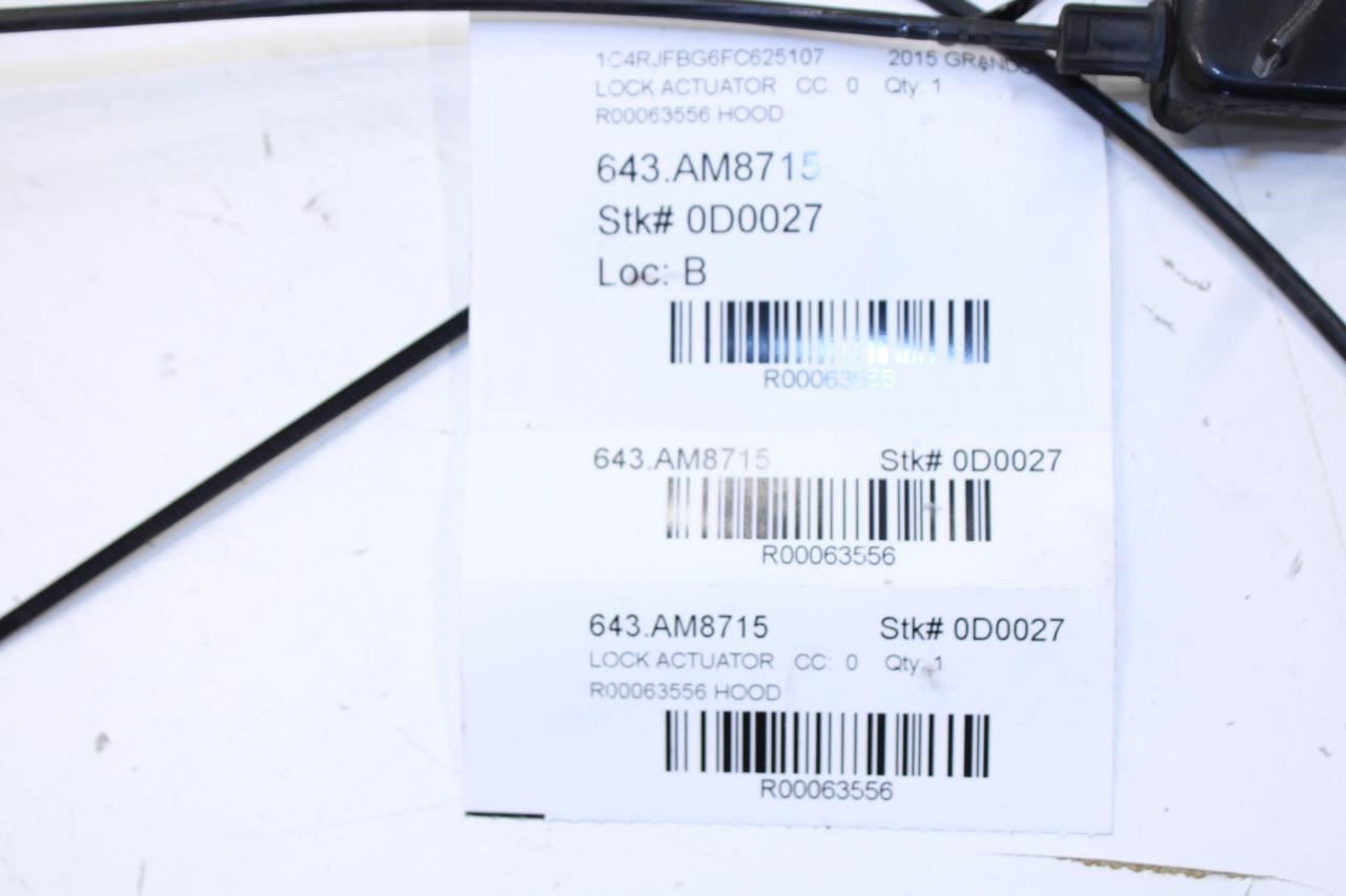 2011-2015 Jeep Grand Cherokee Limited Front Hood Lock Latch Actuator 4589688AE - Alshned Auto Parts