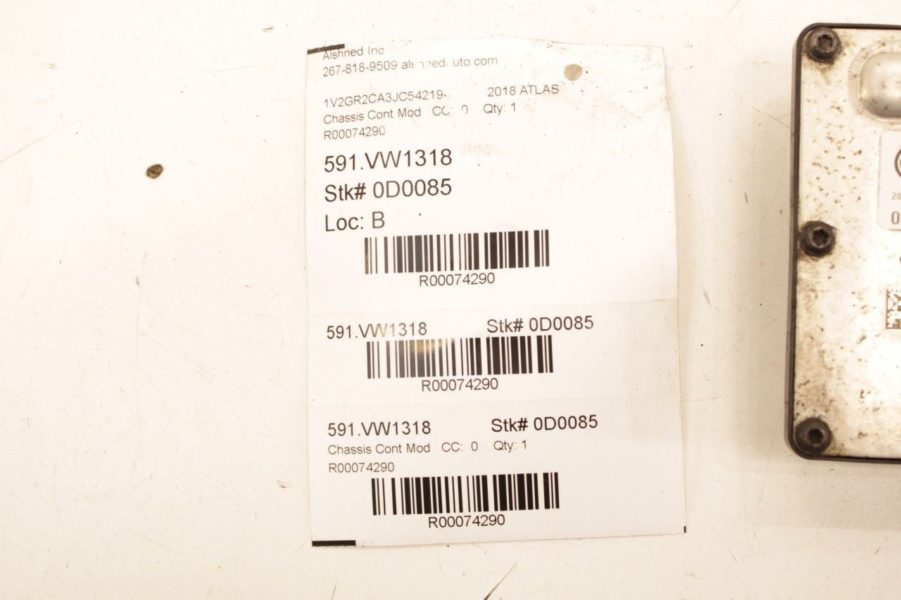 2018-2021 Volkswagen Atlas S 3.6L Rear Differential Control Module 0CQ907554J - Alshned Auto Parts