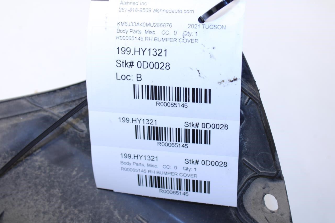 2019-2021 Hyundai Tucson Value Rear Right Bumper Splash Shield Under Cover - Alshned Auto Parts