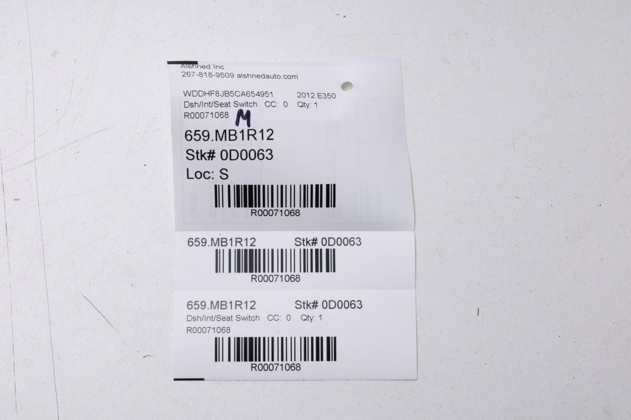 10-13 Mercedes-Benz E350 Sport 4MATIC FR LH Power Seat Adjustment Switch *ReaD* - Alshned Auto Parts