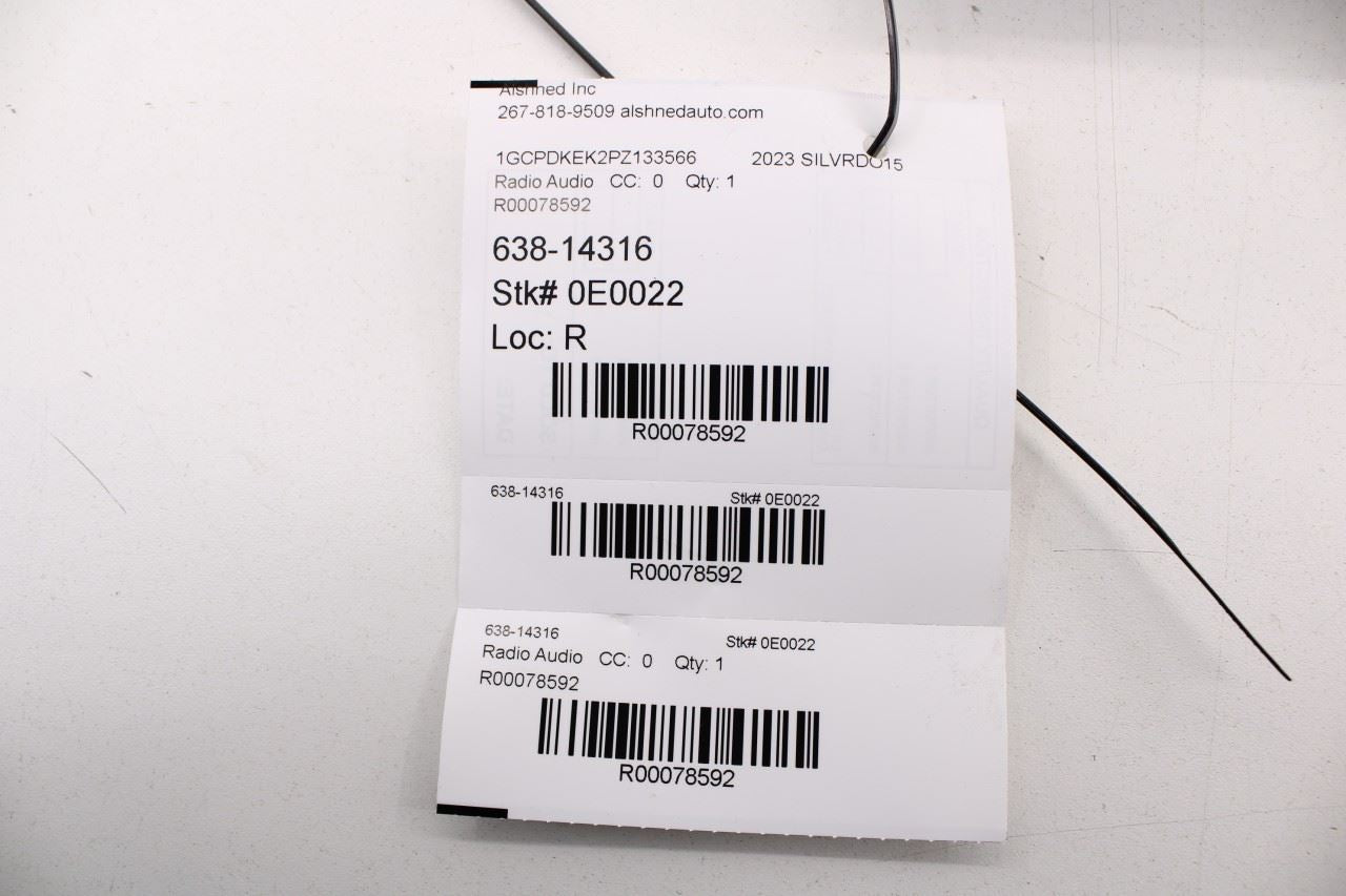 2023-2025 Chevrolet Silverado LT-L Harman SiriusXM Radio Receiver 87830780 OEM - Alshned Auto Parts