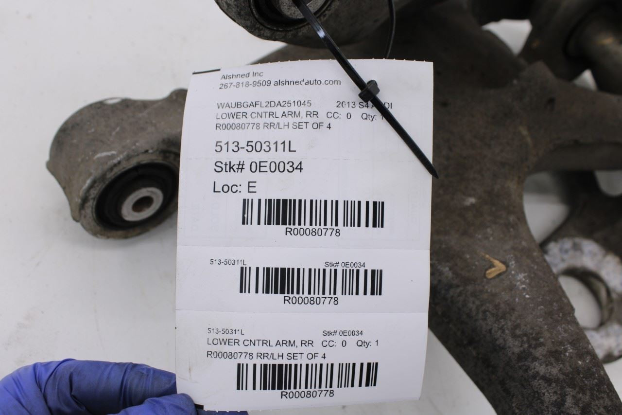 10-16 Audi S4 Premium Plus AWD Rear Left Spindle Knuckle Hub w/ Control Arm Set16